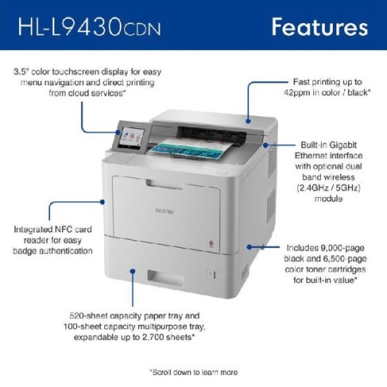 (image for) Enterprise Color Laser Printer for Mid to Large-Sized Workgroups