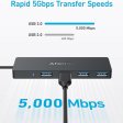 (image for) Hi-Speed USB C Hub, 4 Ports USB 3.0 Hub