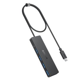 Hi-Speed USB C Hub, 4 Ports USB 3.0 Hub