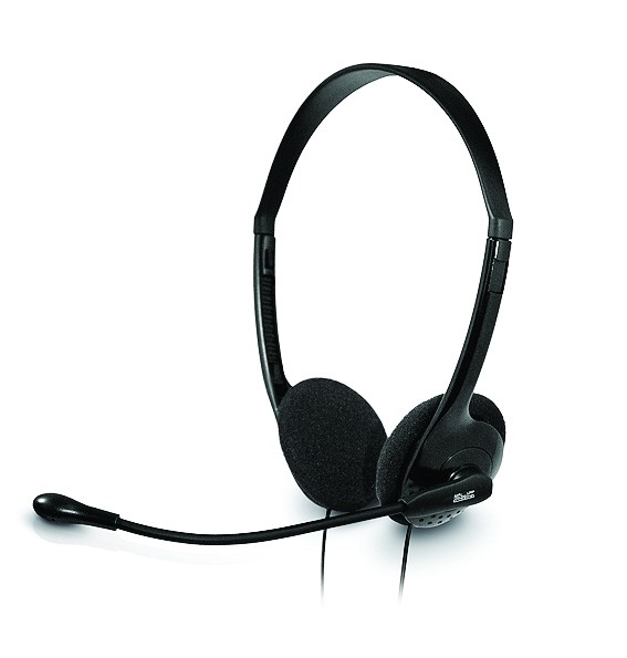 (image for) Lightweight stereo headset with volume control | 3.5mm - Click Image to Close