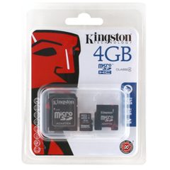 (image for) MicroSDHC (High-Capacity) Memory Card with adapters