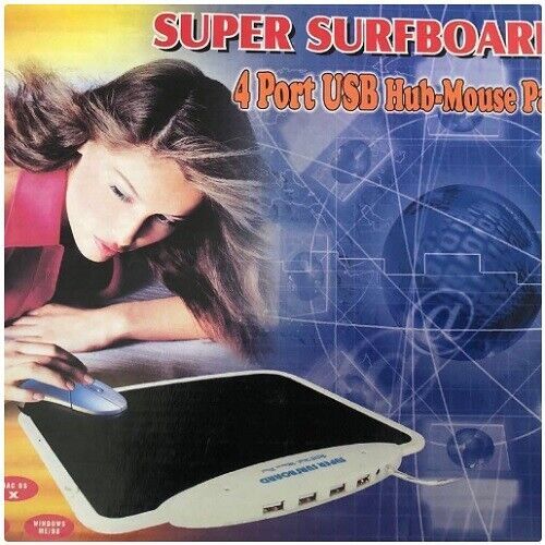 (image for) Super Surfboard 4 Port USB Hub-Mouse Pad